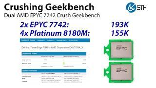 Crushing Geekbench Dual AMD EPYC 7742 Crush Quad Intel Xeon Platinum 8180M