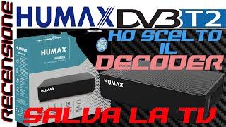 NON cambiare il TV ! RECENSIONE test Decoder HUMAX DVBT2 Digimax LT-HD2020T2