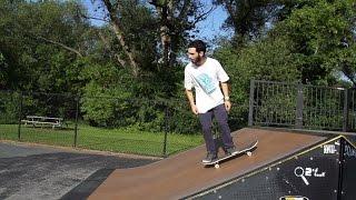 Slow mo fakie bigger inward heelflip hip - Skateboarding