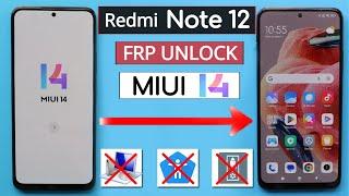 Redmi Note 12 Miui 14 Frp Bypass/Unlock Without PC | TalkBack Braille Keyboard Not Working 2023
