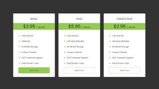 Create a Responsive Pricing Table in HTML and CSS