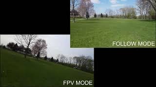 Dji Mavic Air 2 Gimbal modes. Follow mode vs FPV mode. Side by side flight test.