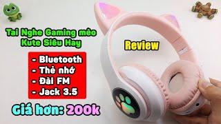 Tai nghe gaming mèo chụp tai phát sáng siêu kute STN28 chỉ hơn 200K