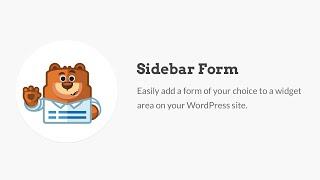 How to Add a Contact Form in a WordPress Sidebar Widget