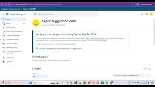 How to Verify Your Developer Account by September 26, 2024 | Google Play Console Update