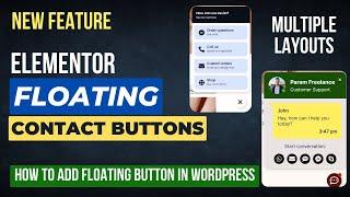 Elementor Floating Contact Button | WordPress Floating Button | New Feature