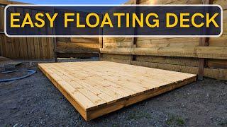 Building a floating deck in my backyard | No concrete needed