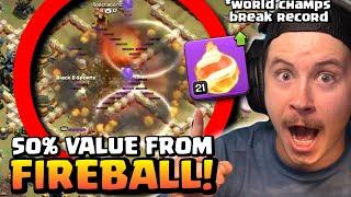 Defending WORLD CHAMPS Attempt NEW FIREBALL Record (Clash of Clans)