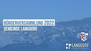 Bürgerversammlung Gemeinde Langdorf  2022