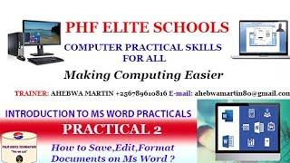 Microsoft Word Practicals l Lesson 2