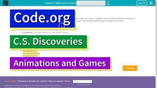 Other Forms of Input - Lesson 13.1 Code.org Tutorial with Answers