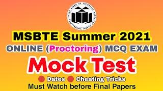 Msbte Summer 2021 Exam | Mock Test Final Dates | Msbte New Circular