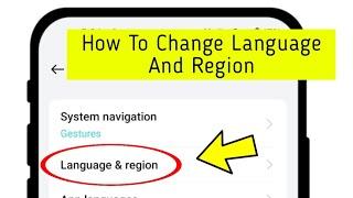 How To Change Language And Region