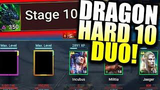 2 Champs KILL HARD MODE Dragon 10 FAST! | Raid: Shadow Legends [Test Server]