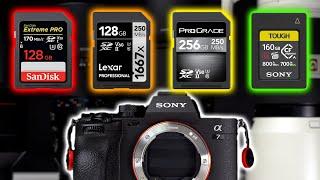 BEST MEMORY CARD for the SONY A7IV - HOW TO CHOOSE