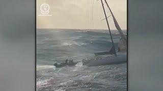 Footage released of daring NSW yacht rescue