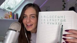 ASMR teaching you german basics :)