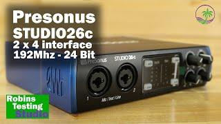 Introduction of the Presonus STUDIO 26c Audio Interface & Sound Test.