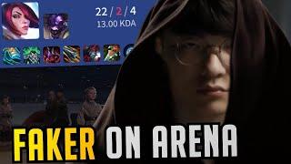 T1 Faker Goes FULL ANAKIN on Arena Kids | KR Pros Play Arena Highlights