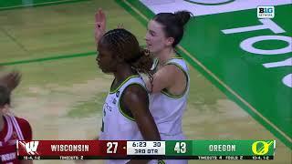 Elisa Mevius Highlights vs. Wisconsin | Oregon Women's Basketball | 01/04/2025