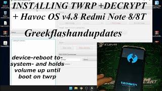 INSTALLING TWRP +DECRYPT + Havoc OS v4.8 Redmi Note 8/8T