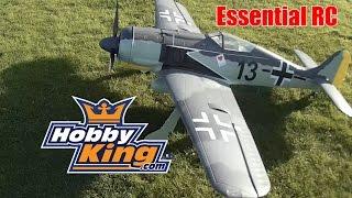 ESSENTIAL RC FLIGHT TEST: HobbyKing GIANT RC 1.6 ELECTRIC FW-190 WARBIRD (ESS-AIR Sound System)