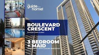 3-Bedroom + Maid Apartment in Boulevard Crescent 1 | Dubai Downtown