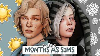 Months of the Year as Sims + CC List | Sims 4 Create a Sim