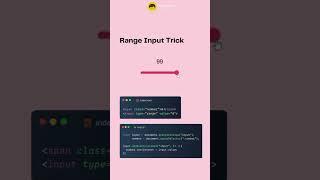 HTML & CSS Range Input Trick #shots #shortvideo #html #css