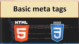 HTML5 and CSS3: 22 - Basic meta tags