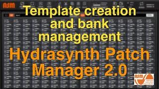 Hydrasynth Patch Manager 2.0: Creating a custom Template bank