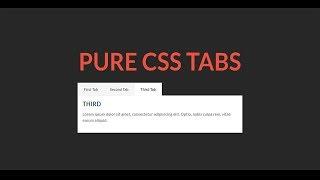 Tabs using Html and Css