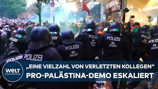 BERLIN: VIOLENT RIOTS at pro-Palestinian demonstration – Israel hatred and anti-Semitic slogans