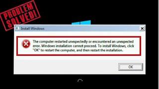 The computer restarted unexpectedly or encountered an unexpected error windows 10