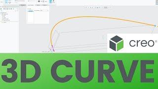 How to create 3d curve in creo parametric | 3D curve in creo