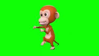 Dancing And Talking Monkey, Green Screen Cartoon