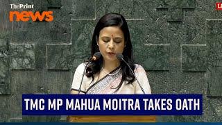 TMC MP Mahua Moitra takes oath as MP in 18th Lok Sabha