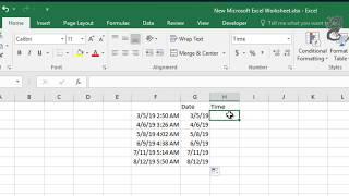 How to Split date and time in Excel