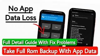 How To Take Full Rom Backup Using Custom Recovery.Backup Complete Rom & App Data Using TWRP Recovery