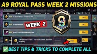 A9 WEEK 2 MISSION | BGMI WEEK 2MISSIONS EXPLAINED | A9 ROYAL PASSWEEK 2 MISSION | C7S19 WEEK 2