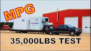 Ford 10 SPEED Diesel MPG Towing TESTED!! Extreme Mileage Test Towing HEAVY