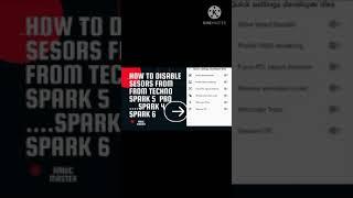How to disable sensor from Techno spark 5 pro.....spark 6 spark 4 and other model..@Tanveerwaien