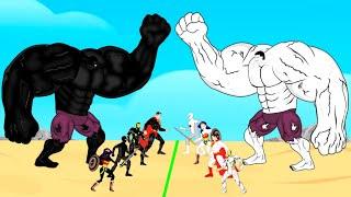 Team BLACK HULK, SPIDER-MAN Vs Team WHITE HULK, SUPER-MAN, IRON-MAN | SUPER HEROES MOVIE ANIMATION