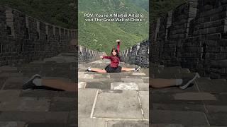 POV: You’re A Martial Artist & Visit The GREAT WALL OF CHINA… It was so HOT #greatwallofchina #wushu