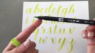 Brush Lettering Alphabet with Tombow Pens