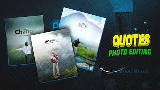 Trending Instagram quotes photo editing | cinematic photo editing tutorial in PicsArt !!