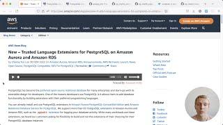 5mins of Postgres E46: Custom extensions on AWS RDS & Aurora with pg_tle, trusted languages & hooks