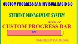 Custom Progress Bar with percentage completed on Splash Screen  using VB 6.0 -quick and easy