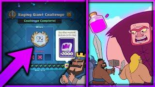 12 Wins RAGING GIANT Challenge BEST DECKS! - Clash Royale