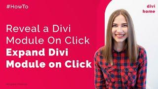 How to Reveal a Divi Module (or Row / Section) when Button Clicked